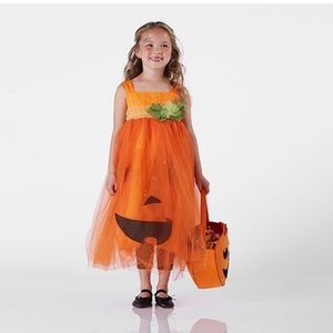 Pottery Barn Kids Pumpkin Tutu Halloween Costume, 4-6Y 🎃 EUC ✨